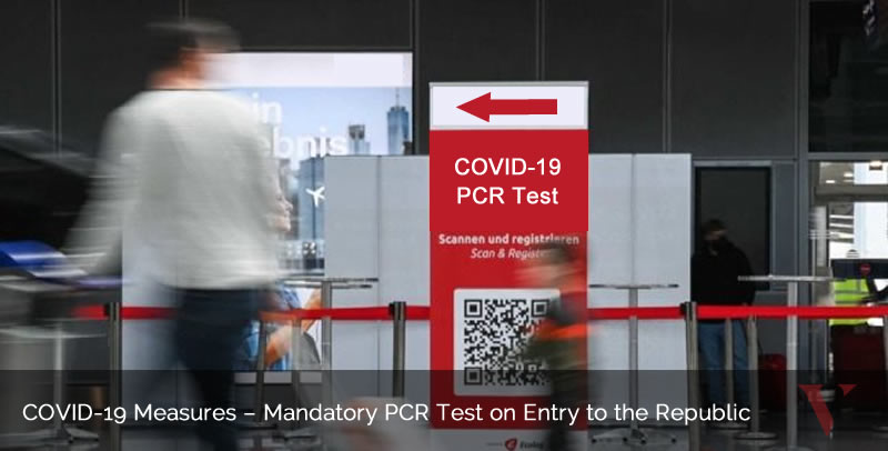 Mandatory PCR Test on Entry to the Republic